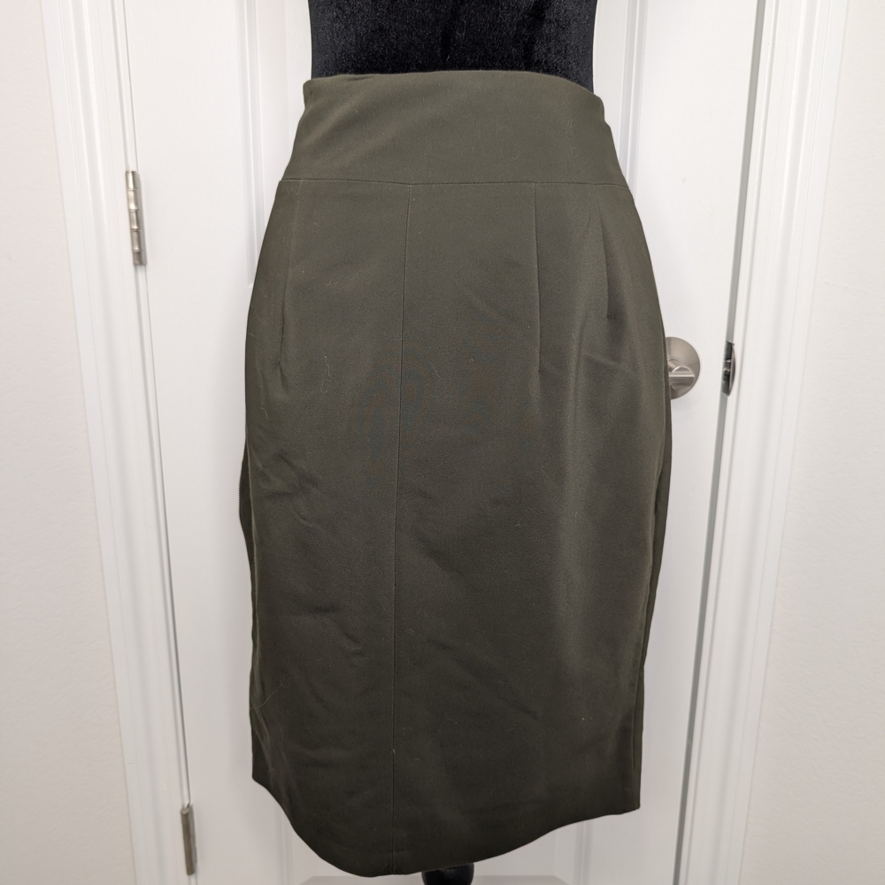 Express Olive Green Pencil Skirt